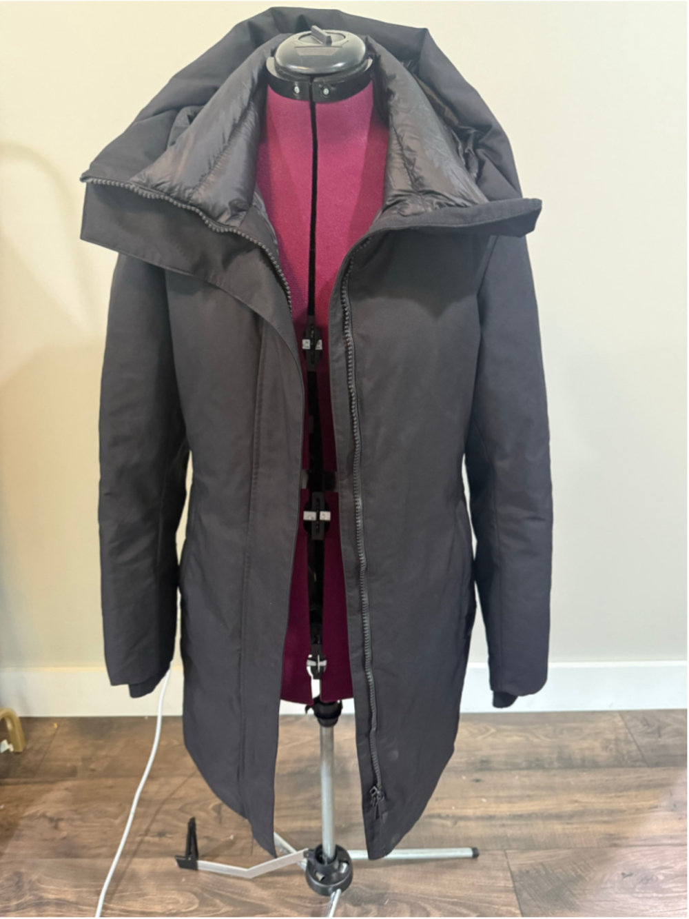 Babaton Viewpoint Parka Coat Black Winter Small